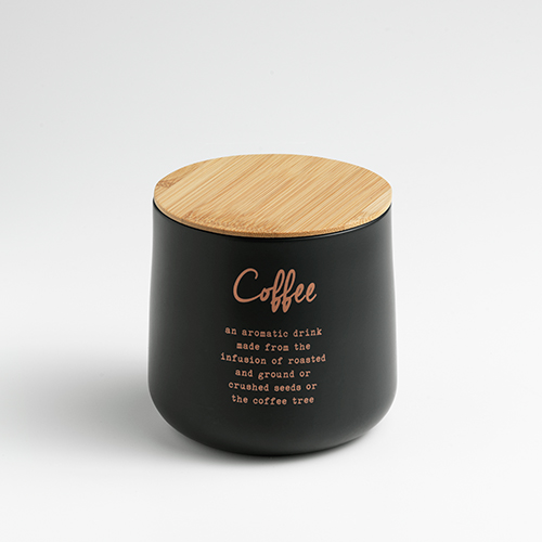 LOFT round coffee canister with bamboo lid